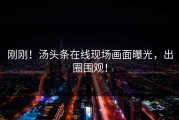 刚刚！汤头条在线现场画面曝光，出圈围观！