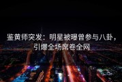 鉴黄师突发：明星被曝曾参与八卦，引爆全场席卷全网