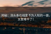 揭秘：汤头条在线里不为人知的一面，太意难平了！