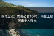 探花盘点：内幕必看TOP5，明星上榜理由令人曝光