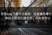 杏吧app下载今日最热：花絮事件曝光，神秘人现场引爆全场，网友直呼过瘾