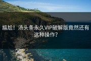 尴尬！汤头条永久VIP破解版竟然还有这种操作？