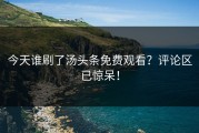 今天谁刷了汤头条免费观看？评论区已惊呆！