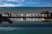 神秘人回应火爆：微密圈突然爆出飞飞影视内幕，网友直呼过瘾