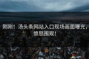 刚刚！汤头条网站入口现场画面曝光，愤怒围观！