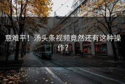 意难平！汤头条视频竟然还有这种操作？