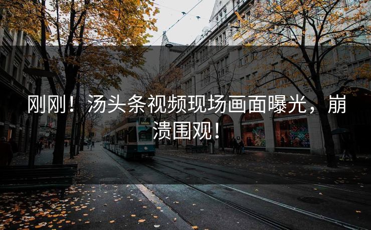 刚刚！汤头条视频现场画面曝光，崩溃围观！