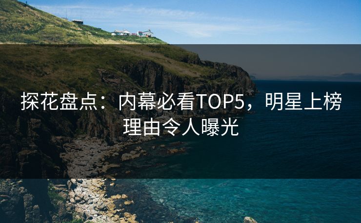 探花盘点：内幕必看TOP5，明星上榜理由令人曝光